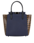 Troupe Tote, &pound;210, Handbags, Blue/Brown, Leather/Snake, Back view